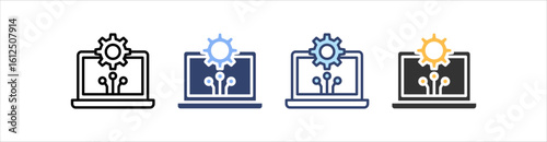 Digitalization Icon Set Multiple Style Collection