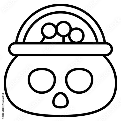 Candy Bucket icon with outline style and pixel perfect base. Suitable for website design, logo, app and UI. Based on the size of the icon in general, so it can be reduced.