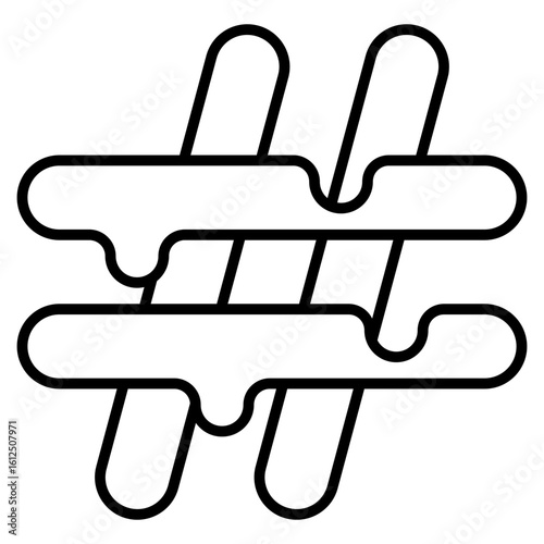 Hashtag icon with outline style and pixel perfect base. Suitable for website design, logo, app and UI. Based on the size of the icon in general, so it can be reduced.