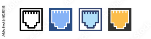 Lan Icon Set Multiple Style Collection