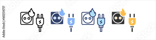 Socket Icon Set Multiple Style Collection