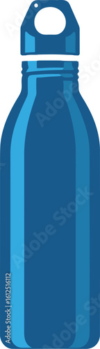 Buy blue metal water bottle insulated reusable for sports and outdoors use