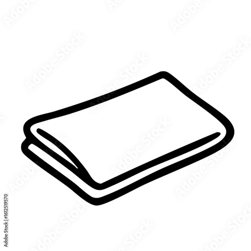 タオル　線画　手書き