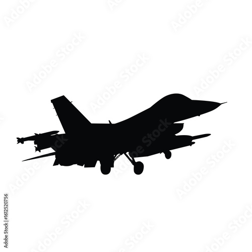 Jet Taking Off Silhouette – High Speed Aircraft Vector