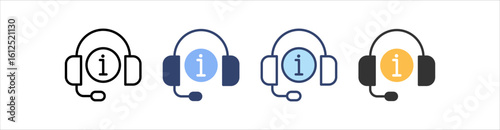 Information Icon Set Multiple Style Collection