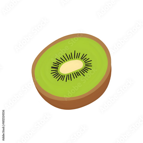 kiwi fruit isolated on white