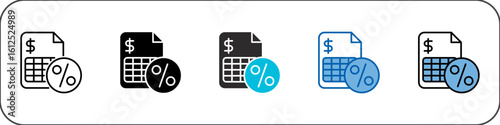 Tax Icon Pack Multistyle Illustration