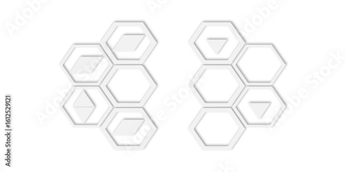  white honeycomb pattern with repeating hexagonal shapes and a clean and modern design aesthetic.