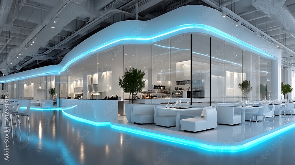 Obraz premium Modern cafe interior design