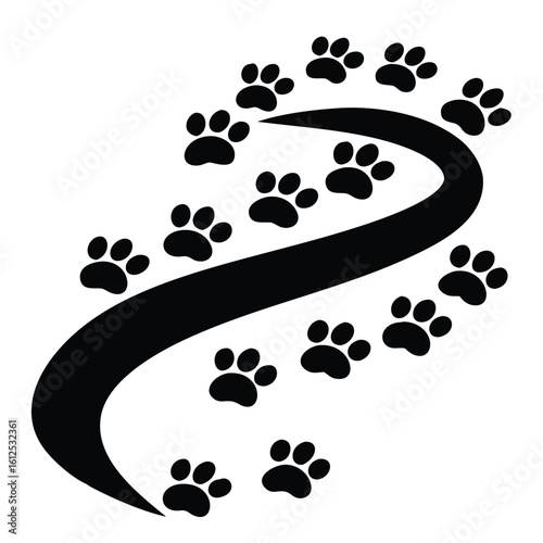 Playful Paw Prints A Whimsical Arrangement of Animal Tracks Creating a Sense of Movement and Lightheartedness in a Pet Friendly Design