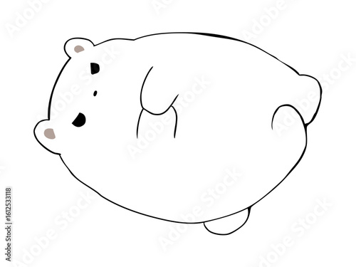 寝そべる しろくま