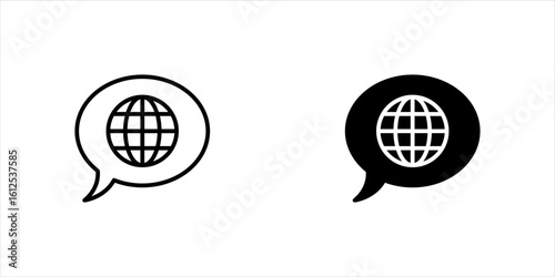 Set of Language Icons Vector illustration