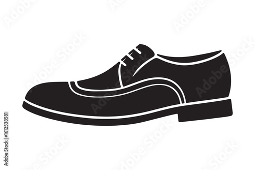 black shoe  illustration on white background