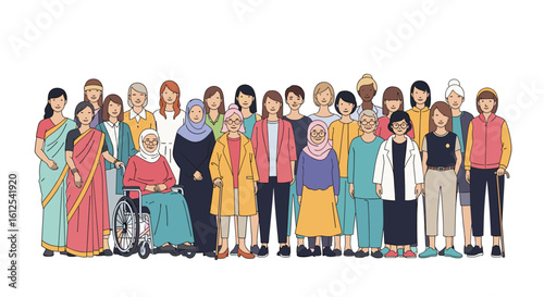 A Diverse Group of People Standing Together in a Celebration of Community and Togetherness