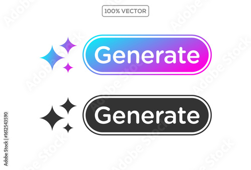 Artificial Intelligence App Symbols – Colorful Star Icon Set  illustration