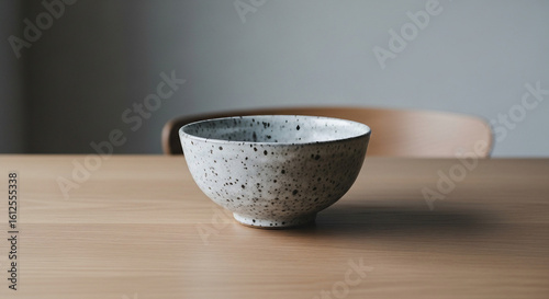 empty bowl on wooden table