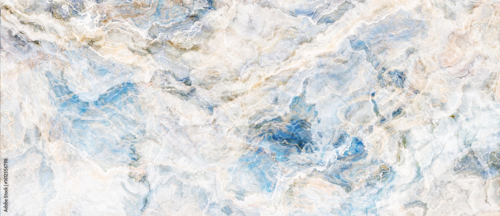 Fototapeta premium Blue and beige marble background