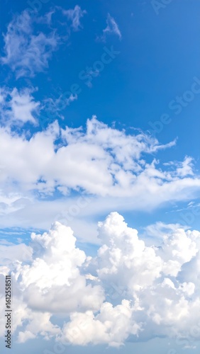 Cloudscape of a vibrant blue sky