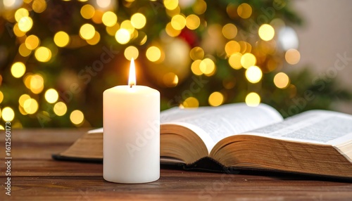 Wallpaper Mural Candlelight  Bible  Christmas Prayer with Spirituality  Faith, and Festive Background. Torontodigital.ca