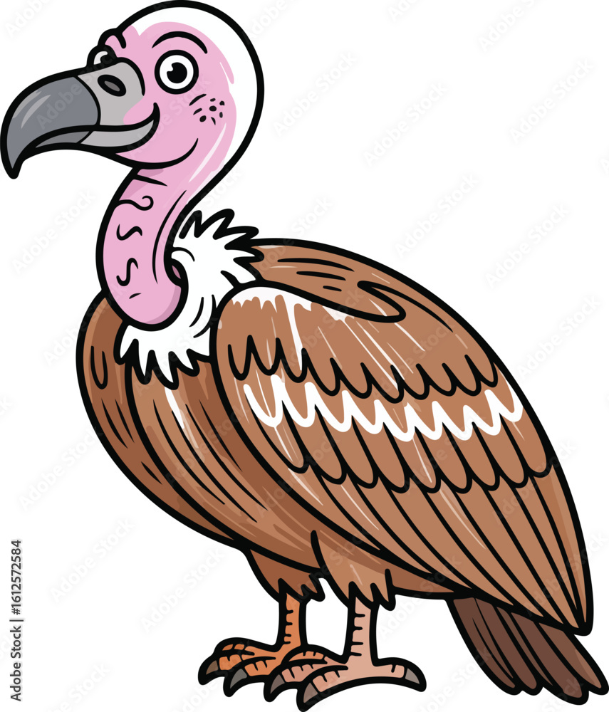Fototapeta premium vulture crayon chalk style transparent png vector
