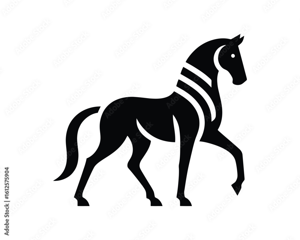 Fototapeta premium Striking Stallion Silhouette A Noble Equine Design