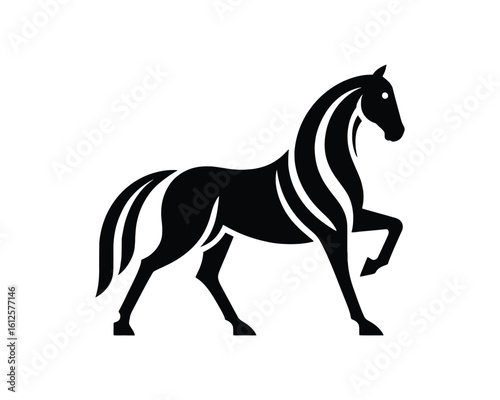 Elegant Horse Silhouette Vector Illustration Elegant