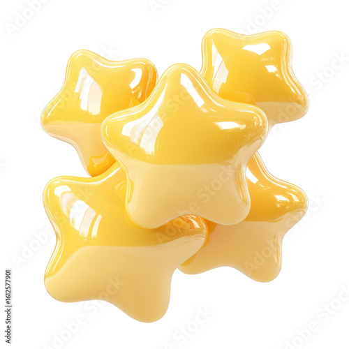 Adorable Soft Cartoon Star Shapes with Sparkle and Shine for Cute and Chubby Character Designs and Illustrations