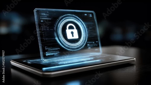 Wallpaper Mural Modern tablet with security lock graphic Torontodigital.ca