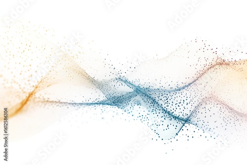 Flowing Digital Wave: A mesmerizing abstract representation of a digital wave, crafted with flowing particles and soft gradients of color.