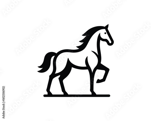 Elegant Stallion Vector Illustration for Equine Branding
