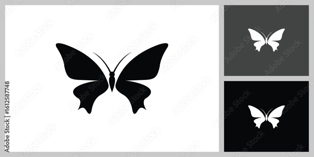 Obraz premium butterfly animal logo design vector