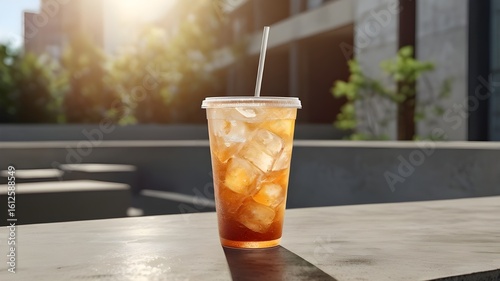 Wallpaper Mural Clear Plastic Tumbler with Iced Drink Mockup Torontodigital.ca
