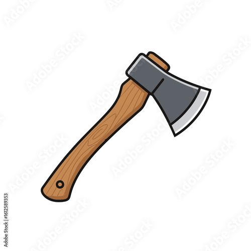 Camping Hatchet Vector Illustration