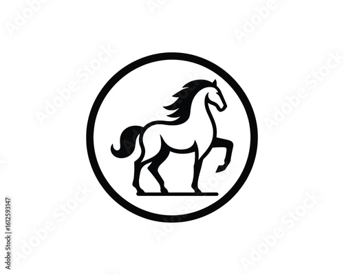 Majestic Stallion Crest Vector Illustration Majestic