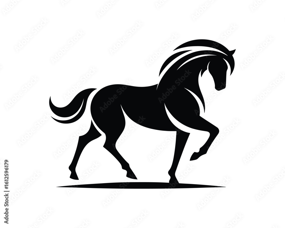 Obraz premium Majestic Stallion Silhouette A Symbol of Power