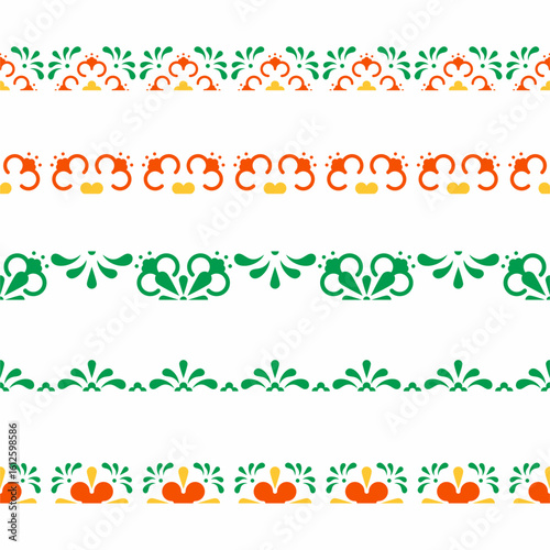 batik pattern background.  seamless traditional batik pattern border.