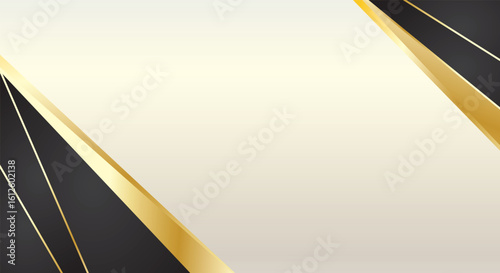 Luxury background with gold black corners