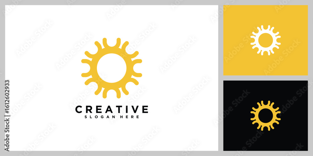 Fototapeta premium Minimalist Sun Icon Vector – Summer, Warmth, Energy, Weather, UI/UX & Brightness Symbol