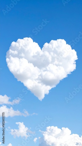 Heart-shaped cloud in a clear blue sky (1)