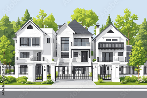 Discover stunning modern luxury townhomes with elegant architecture and lush green surroundings, perfect for upscale living.