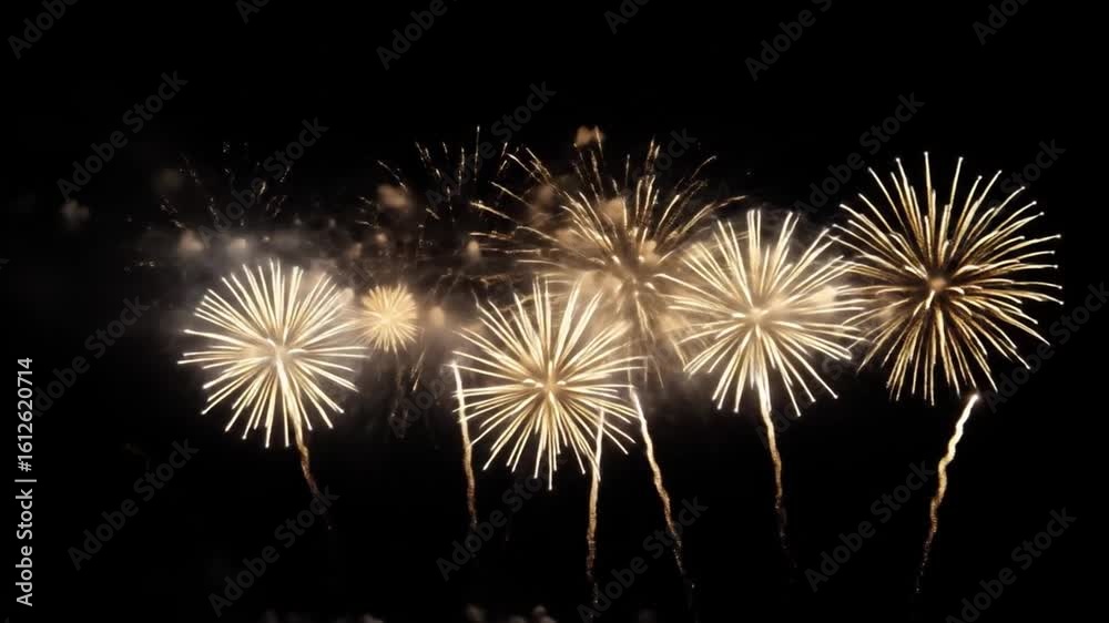 Spectacular Golden Fireworks Display on Black Background for Celebrations and Events Spectacular Golden Fireworks Display on Black Background for Celebrations and Events