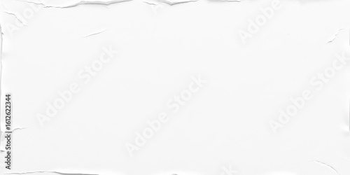 Rough, textured white wheat paste poster background, distressed edges, damaged, abstract