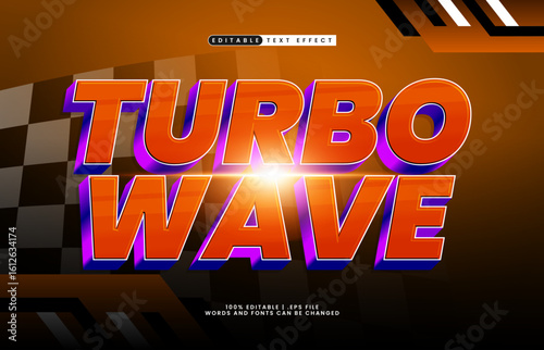 turbo wave editable text effect with a race and speed text effect