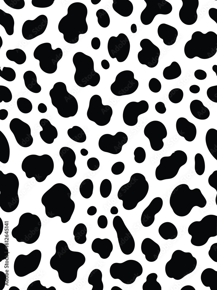 Fototapeta premium Abstract dalmatian dog skin vector illustration with abstract spots