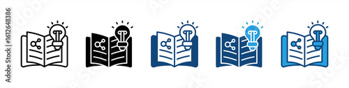 Theory icon set multiple style collection