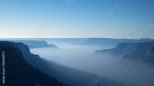 Wallpaper Mural Misty canyon vista, dramatic mountains Torontodigital.ca