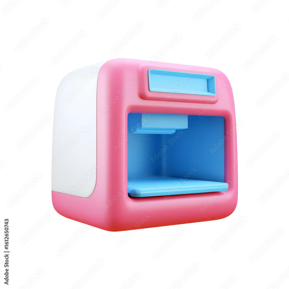 Fototapeta premium Colorful 3D printer design with a compact shape, perfect for any creative project.