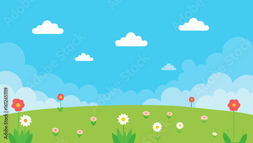 summer sky flower field