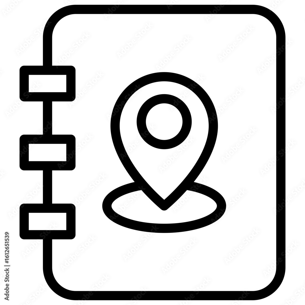 Contact Map line icon Contact Map line icon