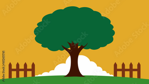 shady tree fence